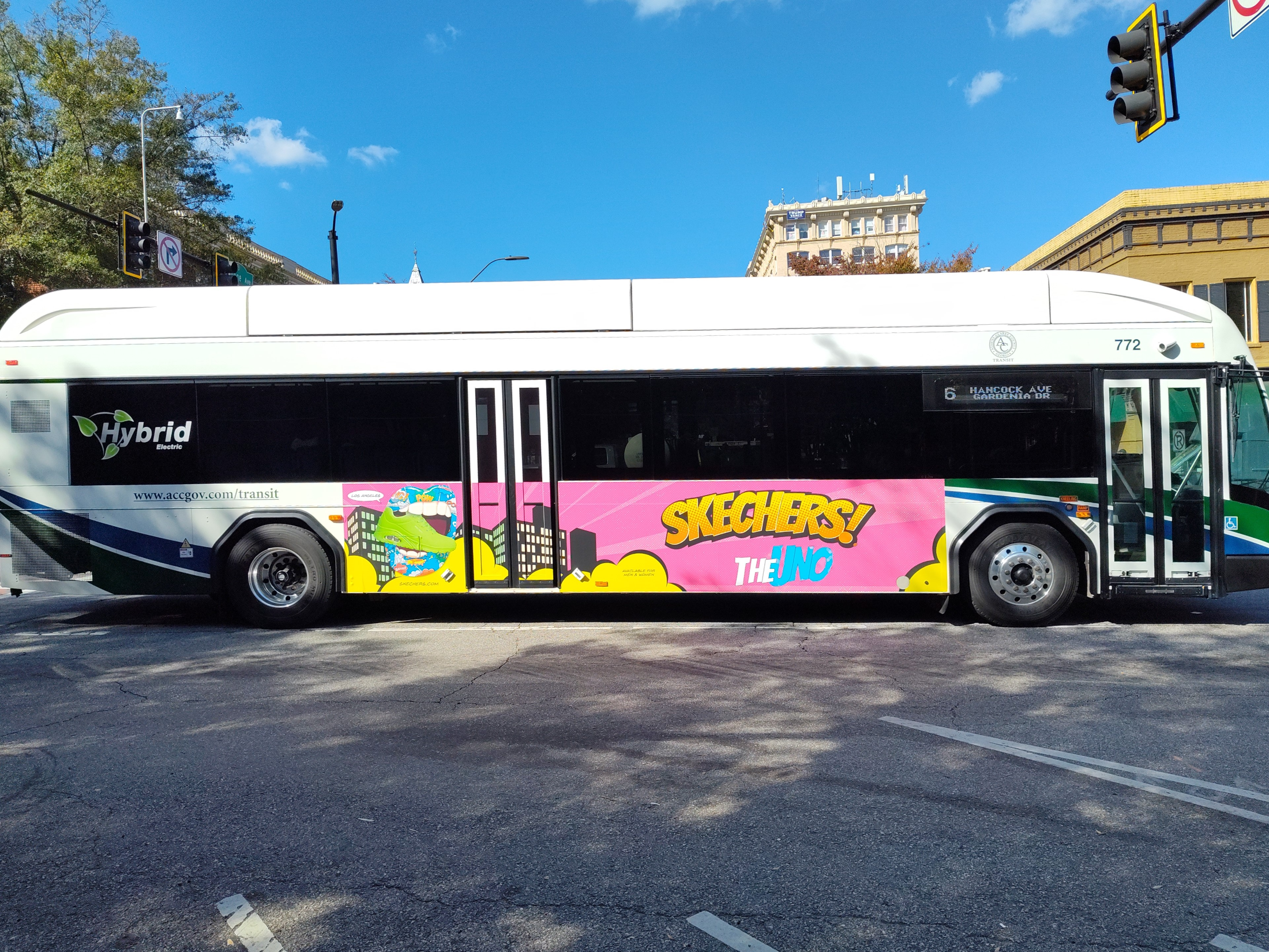 Bus-side ad for Skechers the Uno in Athens